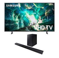 Samsung UN75RU8000 4K UHD Smart TV with HW-R650 3.1 Ch Soundbar Bundle