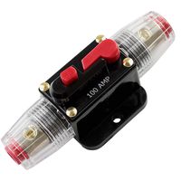 Car Stereo Audio 12V Circuit Breaker Fuse Inline Fits 4 8 Gauge Wire 100 Amp