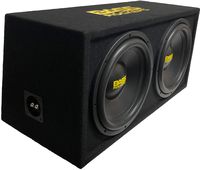 Bass Rockers 2400W Max 12" Subwoofer Loaded Enclosure Box 1 Ohm Single Voice Coil - BB12D