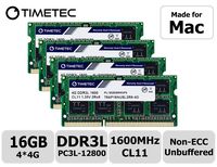 Timetec Hynix IC 16GB KIT(4x4GB) Compatible for Apple DDR3L 1600MHz PC3L-12800 SODIMM Memory Upgrade for iMac Mid 2011, Late 2012, Late 2013, Late 2014 Retina 5K, Mid 2015 Retina 5K (16GB KIT(4x4GB))