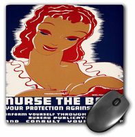 3dRose LLC 8 x 8 x 0.25 Inches Mouse Pad, Nurse The Baby Your Protection Against Trouble Woman with Infant (mp_171302_1)