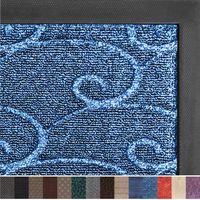 Gorilla Grip Original Durable Rubber Door Mat, 29 x 17, Heavy Duty Doormat, Indoor Outdoor, Waterproof, Easy Clean, Low-Profile Autumn Mats for Entry and High Traffic Areas, Ocean Blue Waves
