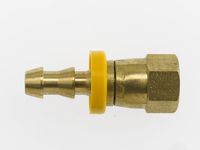 Brennan Industries 2111-06-08-B Brass Straight Tube Fitting, 3/8" Hose x 3/4"-16 Female JIC Swivel