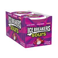 ICE BREAKERS Sours Sugar Free Mints, (Mixed Berry, Strawberry, Cherry) 1.5 Ounce (Pack of 8)