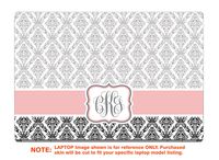 decalrus - Protective Decal for The Dell Inspiron i7586 / 7586 (15.6" Screen) Laptop with Customized Monogram DEinspiron15_I7586-Monogram10