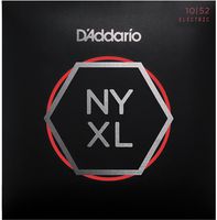 D'Addario NYXL1052 Nickel Plated Electric Guitar Strings,Light Top/Heavy Bottom,10-52 - High Carbon Steel Alloy for Unprecedented Strength - Ideal Combination of Playability and Electric Tone