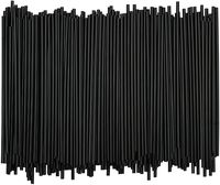 Disposable Plastic Coffee Stirrer Straw - 5 Inch Sip Stir Stick (Black, 2,000)