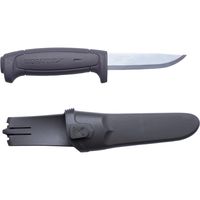 Morakniv Craftline Basic 511 High Carbon Steel Fixed Blade Utility Knife & Combi-Sheath, 3.6", Black
