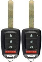 KeylessOption Keyless Entry Remote Fob Uncut Ignition Car Key for Honda Civic Accord (Pack of 2)
