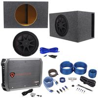 Kicker 43CVR152 COMPVR 15" 1000W Car Subwoofer+Vented Box+Mono Amplifier+Amp Kit