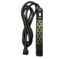 AVB Cable LTS-6S 6 Outlet Power Strip with Surge Suppression 6' Cord