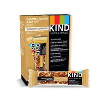 KIND Bars, Caramel Almond & Seal Salt, Gluten Free, Low Sugar, 4 Count (Pack of 12)