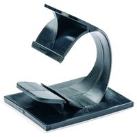 Panduit LWC50-A-L20 Latching Wire Clip, Nylon 6.6, Rubber Adhesive Mounting Method, Black, 0.50" Max Bundle Diameter, 0.67" Height, 1.00" Width, 1.26" Length (Pack of 50)