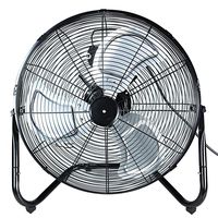 Simple Deluxe 20 Inch 3-Speed High Velocity Heavy Duty Metal Industrial Floor Fans Oscillating Quiet for Home, Commercial, Residential, and Greenhouse Use, Outdoor/Indoor, Black, 20"