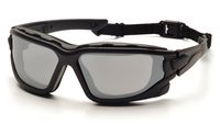 Pyramex I-Force Sporty Dual Pane  Anti-Fog Goggle, Black Frame/Silver Mirror Anti-Fog Lens