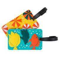 Travelon Set of 2 Luggage Tags, Beach Fun