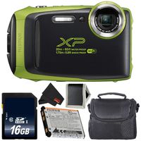 Fujifilm FinePix XP130 Waterproof Digital Camera 2018 Version (Lime Green) Bundle with 16GB Memory Card - International Version with 1 Year Seller Warranty