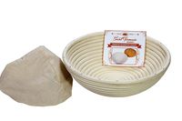10 Inch Premium Round Bread Banneton Basket with Liner - Perfect Brotform Proofing Basket for Making Beautiful Bread