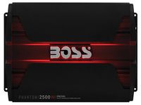 BOSS Audio Systems PM2500 Phantom 2500-Watt, 2 4 Ohm Stable Class AB Monoblock Car Amplifier with Remote Subwoofer Control