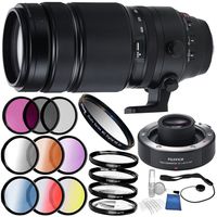 Fujifilm XF 100-400mm f/4.5-5.6 R LM OIS WR Lens with 1.4x Teleconverter Bundle with Accessory Kit (24 Items)