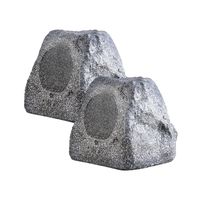 OSD Audio 5.25" 100W Outdoor Rock Speakers - Weather Resistant Stereo, Pair, Granite Light Grey - RX550