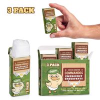 Code Brown Commandos Emergency Underpants in a Can 3 Pairs - Instant Undies in Compact Tin Container - White Elephant Joke Gift - Funny Over The Hill Birthday Gag - Great Underwear for First Aid Kit