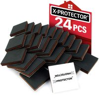 X-PROTECTOR Furniture Grippers - Premium 24 pcs 2" Furniture Pads - Floor Protectors for Furniture Legs. Best Non Slip Pad Rubber Feet - Stop Your Furniture with Anti Slip Floor Pads!