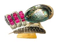 White Sage Smudge Kit - 3 White Sage with Rose and Lavender, 2 Palo Santo, Abalone Shell, Wooden Tripod Stand & Feather! Healing, Purifying, Meditating, Incense & Cleansing