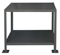 Durham Steel Heavy Duty Machine Table, MT304836-3K295,  2 Shelves,  3000 lbs Capacity,  48" Length x 30" Width x 36" Height