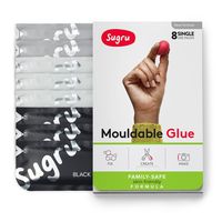 Sugru Moldable Glue - Family-Safe - All-Purpose Adhesive, Suitable for Children - Holds up to 4.4 lb - Black, White & Gray 8-Pack
