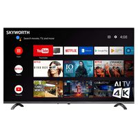 SKYWORTH Q20300 55" INCH 4K UHD LED HDR A53 Quad-CORE Android TV Smart 55Q20300 with Voice Control Smart Remote, Google Assistant, 1mm Thin Bezel, and Two 10W Speakers
