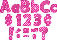 Teacher Created Resources Pink Polka Dot Funtastic 4-Inch Letters Combo Pack (5430)
