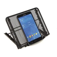 Mind Reader Adjustable Mesh Tablet Stand Organizer, Black