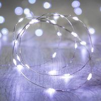 ANJAYLIA LED Fairy Lights Cool White, 10Ft/3M 30 LEDs String Lights Battery Operated Starry String Lights Moon Lights, for Party Home Wedding Festival Craft Indoor/Outdoor Decorations (White)