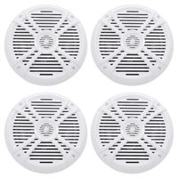 (4) Rockville RMSTS80W 8" 2000 Watt Waterproof Marine Boat Speakers 2-Way White
