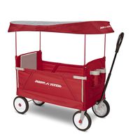 Radio Flyer 3951Z 3-In-1 Ez Folding Wagon with Canopy For Kids & Cargo, Red