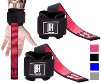 Weight Lifting Straps with Wrist Support - Best Wrist Straps for Weightlifting - Superior Deadlift Straps and Workout Wrist Wraps for Deadlifting in Gym - Ideal Lift Straps for Powerlifting(Red Pair)