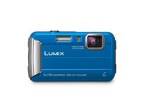 PANASONIC LUMIX Waterproof Digital Camera Underwater Camcorder with Optical Image Stabilizer, Time Lapse, Torch Light and 220MB Built-In Memory - DMC-TS30A (Blue)