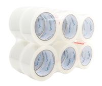 12 Pack Heavy Duty Packaging Tape, Clear Packing Tape Designed For Moving Boxes, Shipping, Office, Commercial Grade 2.7mil Thick, 60 Yard Length