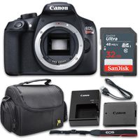 Canon EOS Rebel T6 18MP DSLR Camera Body Only Kit with 32GB Memory and Gadget Bag (Renewed)