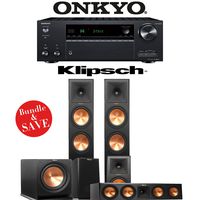 Klipsch RP-280F 5.1-Ch Reference Premiere Home Theater Speaker System with Onkyo TX-NR787 9.2-Channel 4K Network A/V Receiver