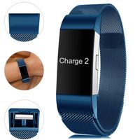 Find-MyWay Compatible with Fitbit Charge 2 Band,Charge 2 Accessories Stainless Steel Bracelet Women Men Wristbands Strap Rose Gold Silver Compatible for Charge 2 Fitness Tracker