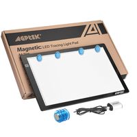 Magnetic A4 LED Artcraft Tracing Light Pad Light Box AGPtEK Stepless brightness control with memory function USB Powered Tatoo Pad Animation,Sketching,Designing,Stenciling X-ray Viewing W/ USB Adapter
