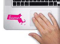 #2 Home Massachusetts State Name Keypad Computer Laptop Symbol Decal Family Love Car Truck Sticker Window (Pink)