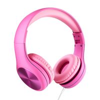 New! LilGadgets Connect+ PRO Kids Premium Volume Limited Wired Headphones with SharePort (Children) - Pink