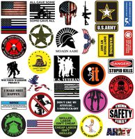 TreeArm Hard Hat Stickers Set of 32 Funny Water Proof Helmet Sticker And Decals With American Flag For Hard Hats Construction Helmet And Tool Box 2.5-3.5 Inch Size
