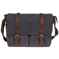 Waterproof Waxed Canvas 15" Macbook pro/ 14'' Laptop Messenger Bag Men Business Vintage shoulder bag/Briefcase