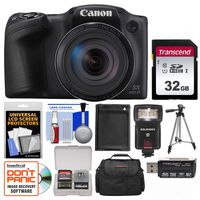 Canon PowerShot SX420 is Wi-Fi Digital Camera (Black) with 32GB Card + Case + Flash + Battery + Tripod + Kit