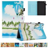 UUcovers Kindle Fire HD 8 Case,Slim Folio Stand Case with Auto Wake/Sleep&[Pen Slot] Smart Cover for Amazon Kindle Fire HD 8 7th Gen 2017 Release & 6th Gen Release 2016 with Free Stylus,Balloon