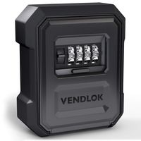 VENDLOK - Key Lock Box with Code, Lock Box for House Key, Safe Box, Home Safe, Small Safe, Lockbox, Hide a Key Outside, Key Box, Lock Box for Keys Outside, Small Lockbox, Key Safe, Wall Safe,